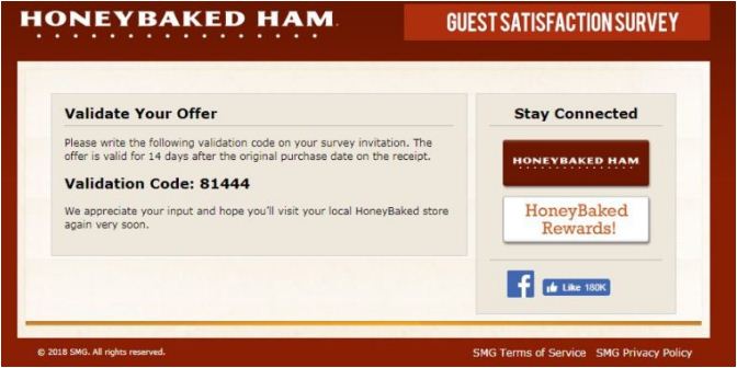 Honey Baked Ham Customer Experience Survey