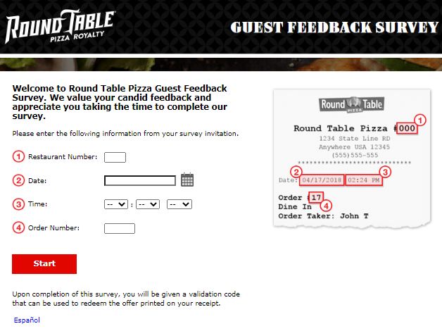 Round Table Pizza Survey