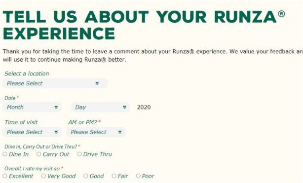 Runza Survey