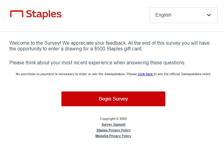 Staple's Survey