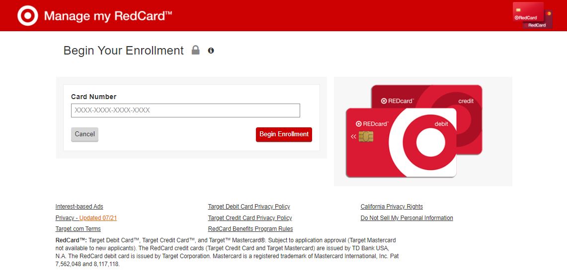 Target Red Card Activation