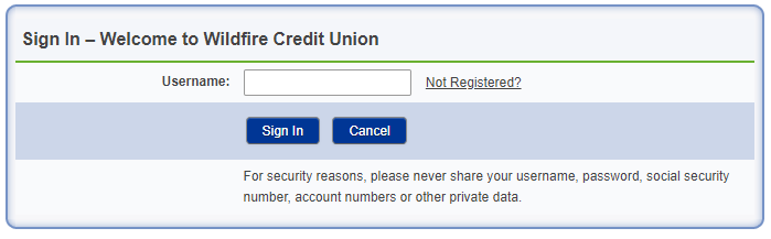 Wildfire Credit Union Login