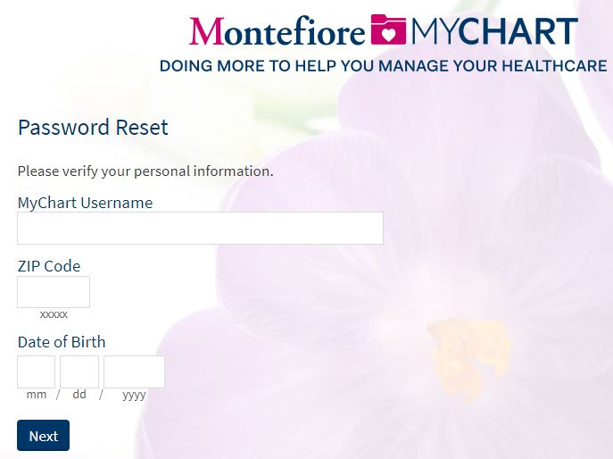 montefiore health forgot password