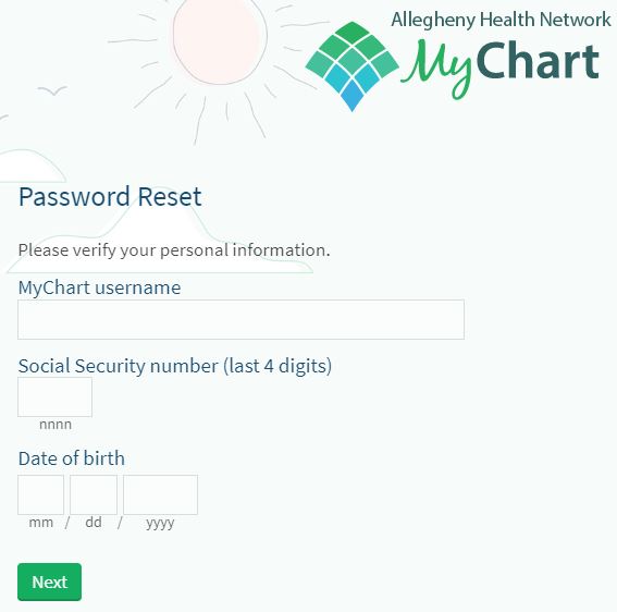 mychart ahn org forgot password