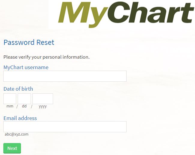 mychart nghs com forgot password