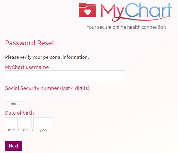prisma health forgot password