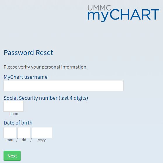 umc mychart forgot password